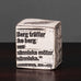 Bengt Berglund for Gustavsberg, Sweden, stoneware cube L3836