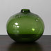 Michael Bang for Holmegaard, Denmark, "Hulvase" in green glass K2324