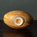 Gotlind Weigel, Germany, flattened round vase with matte crystalline glaze H1541