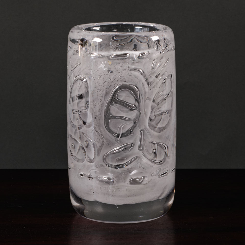 Bengt Edenfalk for Skrufs, Sweden, "Thalatta" vase with butterfly motif L3843