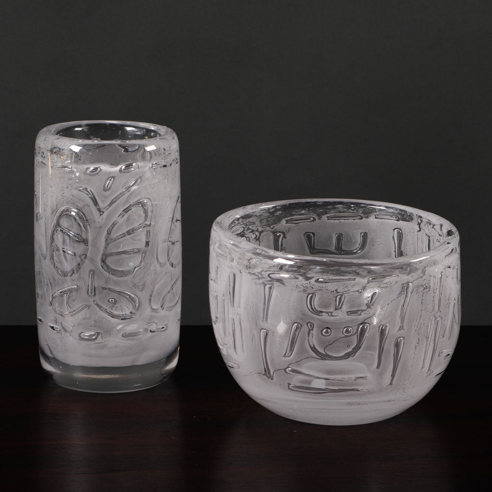 Two "Thalatta" vessels by Bengt Edenfalk for Skrufs, Sweden