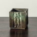 GAB, Sweden, square bronze cup with figures in relief J1751