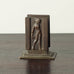 GAB, Sweden, square bronze letter holder with figures in relief K2045