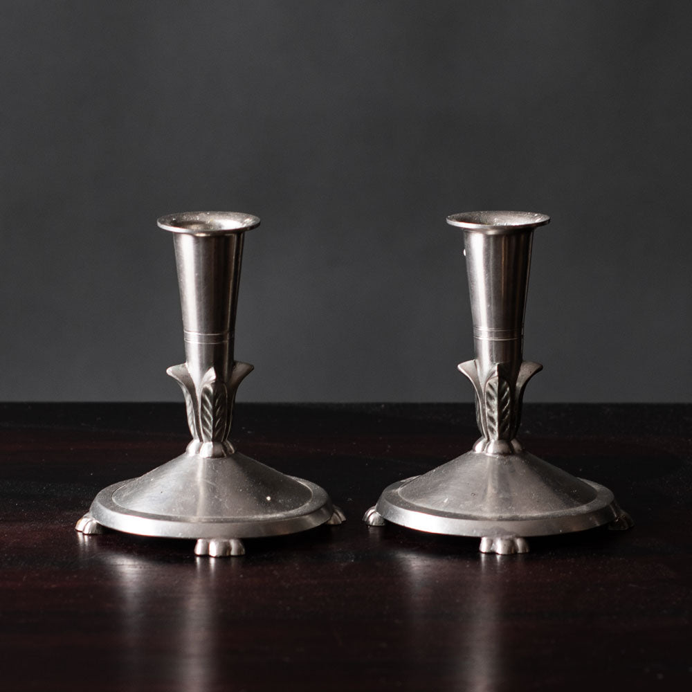 Svensk Tenn, Sweden, pair of pewter candlesticks J1707