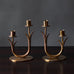 Gunnar Ander, Ystad Metall, pair of brass double candlesticks J1710 and J1711