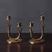 Gunnar Ander, Ystad Metall, pair of brass double candlesticks J1710 and J1711