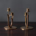 Gunnar Ander, Ystad Metall, pair of brass double candlesticks J1710 and J1711