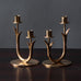 Gunnar Ander, Ystad Metall, pair of brass double candlesticks J1710 and J1711