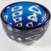 Ingeborg Lundin for Orrefors, Sweden, Ariel bowl in blue and amber glass L3789