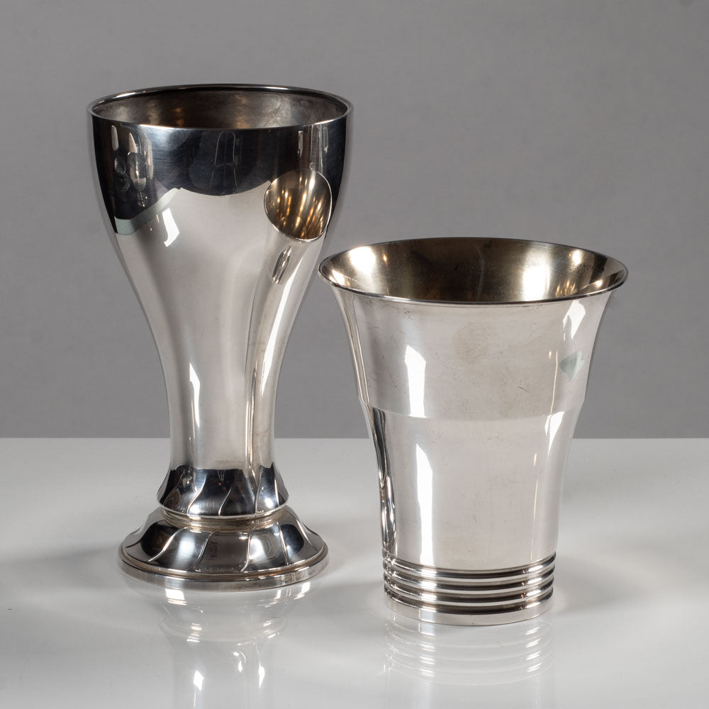 Two silver vases by GAB, Sweden