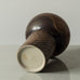 Stig Lindberg  for Gustavsberg, unique stoneware vase with brown matte and black glaze K2036
