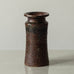 Stig Lindberg  for Gustavsberg, unique stoneware vase with brown matte and black glaze J1207