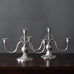 Just Andersen, Denmark, pair of pewter candelabras J1747