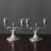 Svensk Tenn, Sweden, pair of pewter double candlesticks J1749