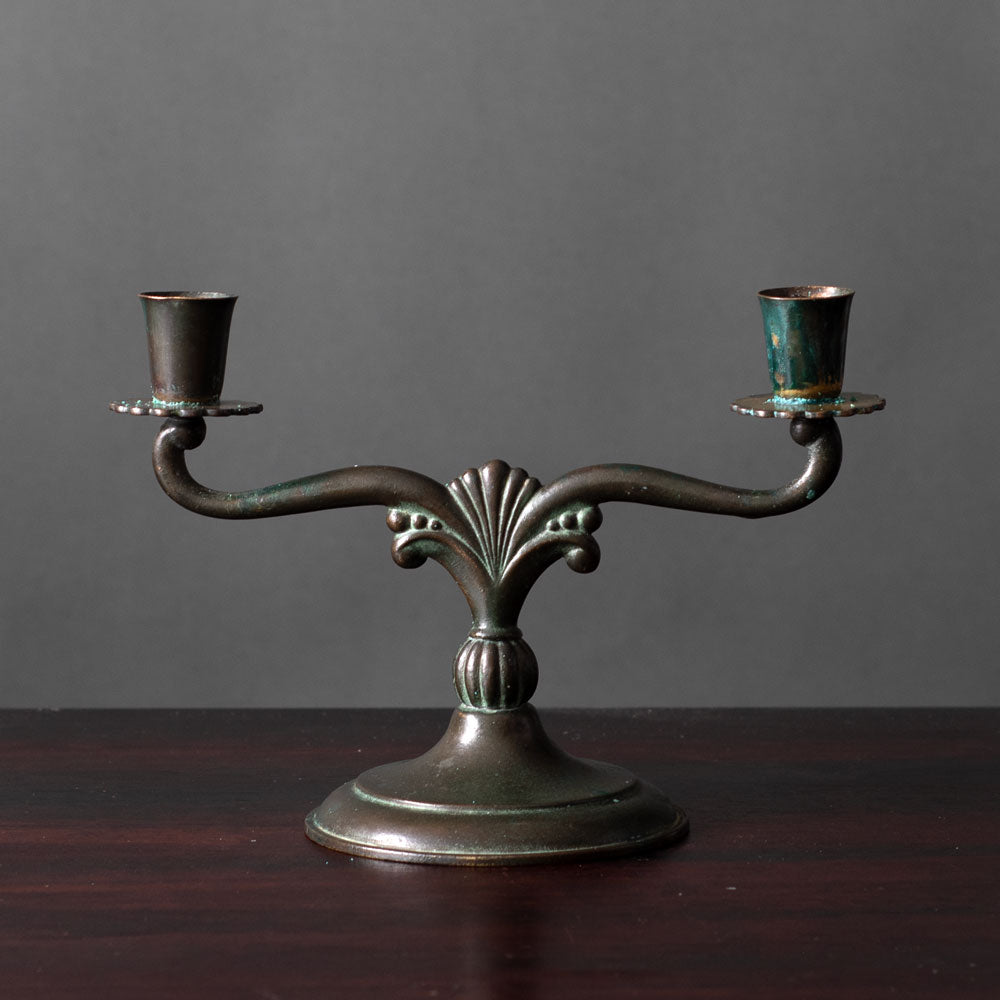 Ystad Brons, Sweden, bronze double candelabra G9198