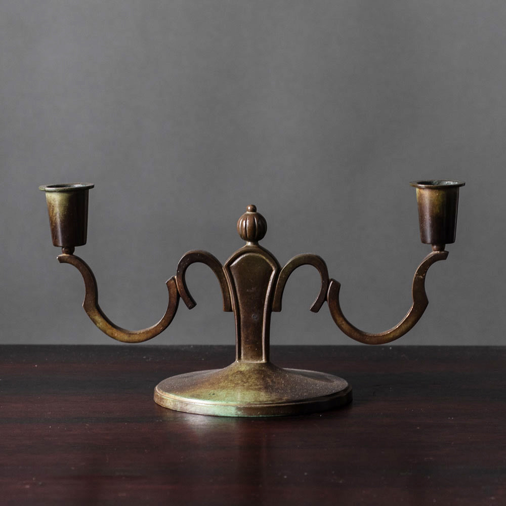 Just Andersen for GAB, Sweden, bronze candelabra J1514