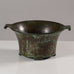 Sune Backstroms, Sweden, bronze bowl with two handles L3834