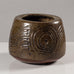 Lisa Larson for Gustavsberg, Sweden, unique stoneware vase with brown glaze L3663