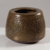 Lisa Larson for Gustavsberg, Sweden, unique stoneware vase with brown glaze L3663