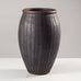 Tim Andrews, UK, earthenware raku vase with incised lines K3189