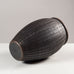Tim Andrews, UK, earthenware raku vase with incised lines K3189