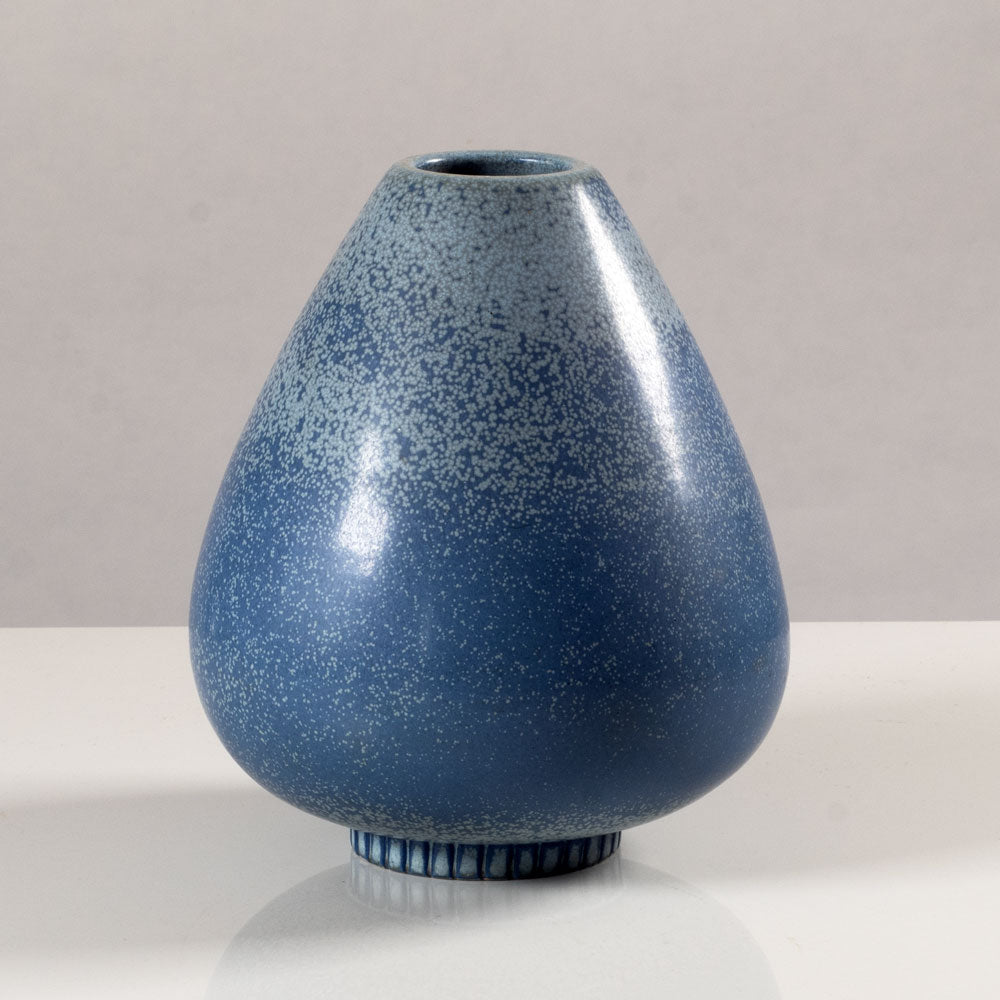 Gunnar Nylund for Rörstrand, stoneware vase with matte blue glaze L3441