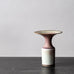 Ursula Scheid, Germany, unique stoneware vase with pink and off-white glaze H1095