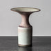 Ursula Scheid, Germany, unique stoneware vase with pink and off-white glaze H1095