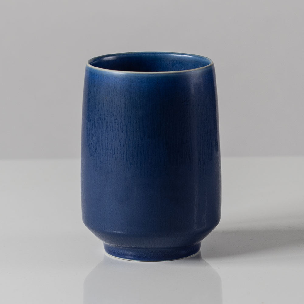 Per Linnemann-Schmidt at Palshus, Denmark, stoneware vase with blue glaze K2295