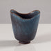 Gunnar Nylund for Rörstrand, ceramic vase with blue and brown glaze L3437
