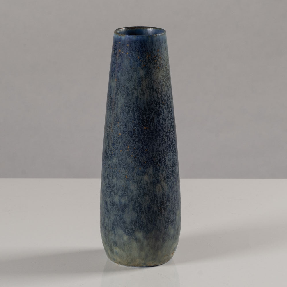 Carl Harry Stålhane for Rörstrand, Sweden, stoneware vase with mottled blue glaze L3849