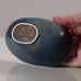 Carl Harry Stålhane for Rörstrand, Sweden, stoneware bowl with mottled blue glaze L3850