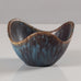 Gunnar Nylund for Rörstrand, Sweden, ceramic bowl with blue and brown glaze K2652