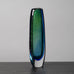 Vicke Lindstrand for Kosta Glass vase with blue and green swirl pattern K2048