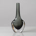 Nils Landberg for Orrefors, Sweden, dark gray glass "Sommerso" vase H1610