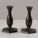 Just Andersen, Denmark, pair of Disko metal candleholders L3587