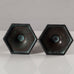 Just Andersen, Denmark, pair of Disko metal candleholders L3587