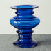 Tamara Aladin for Rihimaen Lasi Oy, segmented vase in blue glass J2056