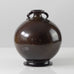 Just Andersen, Denmark, bronze spherical vase with decorative handles K2432