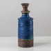 Annikki Hovisaari for Arabia, Finland, unique stoneware bottle vase with blue and brown  glaze K2372