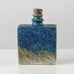 Annikki Hovisaari for Arabia, Finland, unique stoneware bottle vase with blue and green glaze K2371