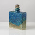 Annikki Hovisaari for Arabia, Finland, unique stoneware bottle vase with blue and green glaze K2371