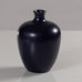 Erich and Ingrid Triller for Tobo, vase with semi-matte dark blue glaze L3829