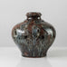 Erik Ploen, Norway, unique stoneware vase with blue and brown glaze K2431