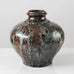 Erik Ploen, Norway, unique stoneware vase with blue and brown glaze K2431