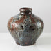 Erik Ploen, Norway, unique stoneware vase with blue and brown glaze K2431