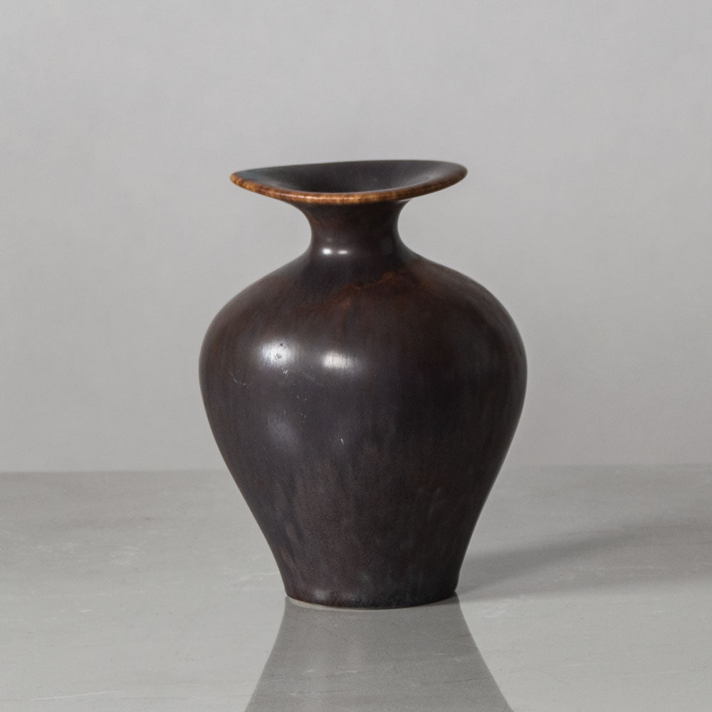 Gunnar Nylund for Rörstrand, Sweden,  stoneware vase with purple and blue glaze k2068