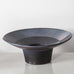 Karl Scheid, Germany, unique stoneware bowl  with charcoal gray, blue and pink glaze J1219