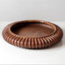 Arne Bang, Denmark, large flat ribbed bowl with brown glaze K2045