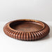 Arne Bang, Denmark, large flat ribbed bowl with brown glaze K2045